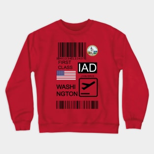 Washington DC United States travel ticket Crewneck Sweatshirt